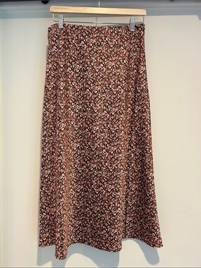 LOFT Floral Midi Skirt